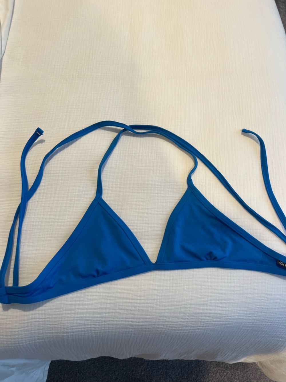 Jolyn Clothing Bright Blue Triangle Bikini Top